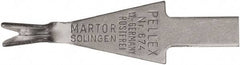 Martor USA - 10 Piece, Carbon Steel, Utility Knife Blade - 1.26" Long - Industrial Tool & Supply