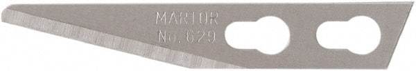 Martor USA - 100 Piece, Carbon Steel, Utility Knife Blade - 1.34" Long - Industrial Tool & Supply