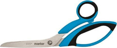 Martor USA - 3-7/50" LOC, 8-1/2" OAL Stainless Steel Blunt-Point Scissors - Ambidextrous, Fiberglass Offset Handle, For Fabrics, Paper, Heavy Weight Paper - Industrial Tool & Supply