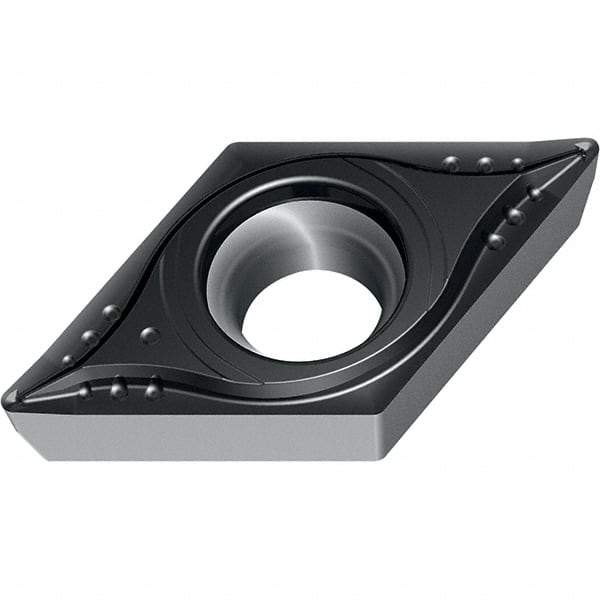 Walter - DCMT MM4 Grade WSM20S Turning Insert - TiAlN+Al2O3+(Al) Finish, 55° Rhombic, 9.53mm Inscr Circle, 3.97mm Thick, 0.4mm Corner Radius - Industrial Tool & Supply