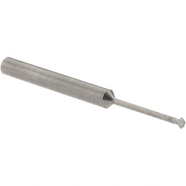 Accupro - 5/64° 5/64" Cut Diam, 0.039" Cut Width, 1/8" Shank, Solid Carbide Double-Angle Cutter - Industrial Tool & Supply