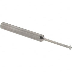 Accupro - 5/64° 5/64" Cut Diam, 0.039" Cut Width, 1/8" Shank, Solid Carbide Double-Angle Cutter - Industrial Tool & Supply