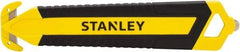 Stanley - Recessed/Concealed Fixed Blade Safety Cutter - 0.2145" Steel Blade, Yellow & Black Bi-Material Handle, 1 Blade Included - Industrial Tool & Supply