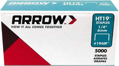 Arrow - 3/8" Wide High Carbon Steel Light-Duty Staples - 1/4" Leg Length - Industrial Tool & Supply