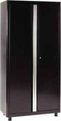 Sandusky Lee - 4 Shelf Locking Storage Cabinet - Steel, 36" Wide x 18" Deep x 72" High, Black - Industrial Tool & Supply