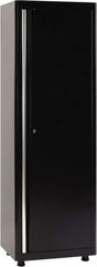 Sandusky Lee - 4 Shelf Locking Storage Cabinet - Steel, 24" Wide x 18" Deep x 72" High, Black - Industrial Tool & Supply