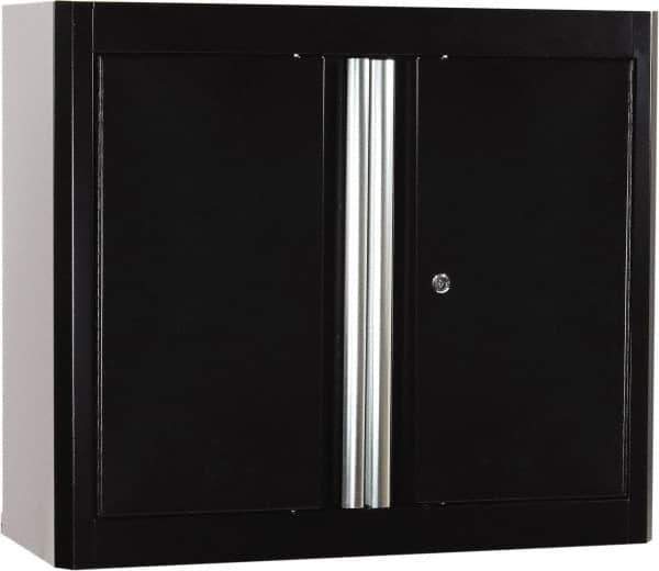 Sandusky Lee - 2 Shelf Wall Storage Cabinet - Steel, 30" Wide x 12" Deep x 36" High, Black - Industrial Tool & Supply