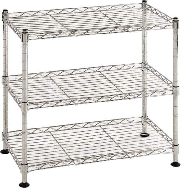 Sandusky Lee - 3 Shelf Wire Shelving Unit - 18" Wide x 10" Deep x 18" High, - Industrial Tool & Supply