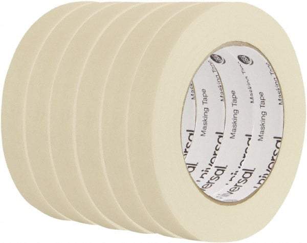 UNIVERSAL - 18mm Wide x 54.8 m Long Beige Crepe Paper Masking Tape - Series 6697, 5 mil Thick, 19 In/Lb Tensile Strength - Industrial Tool & Supply
