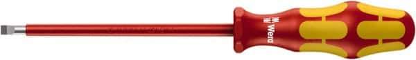 Wera - 4mm Blade Width, 9-3/4" OAL Slotted Screwdriver - 150mm Blade Length, Round Shank, Acetate with Rubber Grip Handle - Industrial Tool & Supply