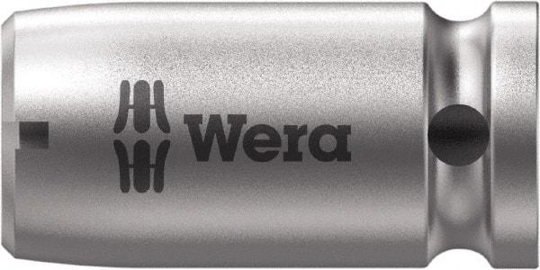 Wera - 1/4 Socket Drive to 1/4 Hex Female Square-Drive to Hex Bit Adapter - 1" OAL - Industrial Tool & Supply