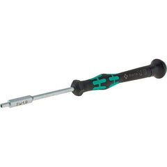 Wera - 1.8mm Solid Shaft Precision Nutdriver - Cushion Grip Handle, 6-1/4" OAL - Industrial Tool & Supply