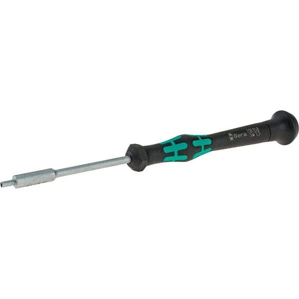 Wera - 1.5mm Solid Shaft Precision Nutdriver - Cushion Grip Handle, 6-1/4" OAL - Industrial Tool & Supply