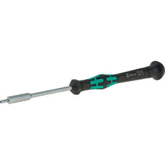 Wera - 1.5mm Solid Shaft Precision Nutdriver - Cushion Grip Handle, 6-1/4" OAL - Industrial Tool & Supply