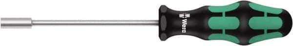Wera - 7mm Solid Shaft Nutdriver - Cushion Grip Handle, 223mm OAL - Industrial Tool & Supply