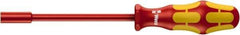 Wera - 7/32" Solid Shaft Insulated Nutdriver - Cushion Grip Handle, 237mm OAL - Industrial Tool & Supply