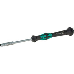 Wera - 3.5mm Solid Shaft Precision Nutdriver - Cushion Grip Handle, 6-1/4" OAL - Industrial Tool & Supply