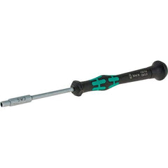 Wera - 3mm Solid Shaft Precision Nutdriver - Cushion Grip Handle, 6-1/4" OAL - Industrial Tool & Supply