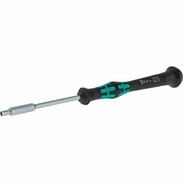 Wera - 2.5mm Solid Shaft Precision Nutdriver - Cushion Grip Handle, 6-1/4" OAL - Industrial Tool & Supply