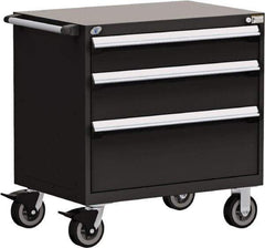 Rousseau Metal - 5 Drawer Steel Tool Roller Cabinet - 30" Wide x 37-1/2" High x 27" Deep, Ball Bearing Drawer Slides, Black - Industrial Tool & Supply