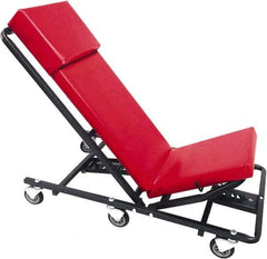 Whiteside - 660 Lb Capacity, 6 Wheel Creeper with Adjustable Ends - Steel, 44" Long x 6-1/2" High x 17" Wide - Industrial Tool & Supply