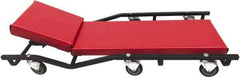 Whiteside - 660 Lb Capacity, 6 Wheel Creeper with Adjustable Headrest - Steel, 40" Long x 5-1/8" High x 17" Wide - Industrial Tool & Supply
