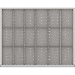 LISTA - 18-Compartment Drawer Divider Layout for 3.15" High Drawers - Industrial Tool & Supply