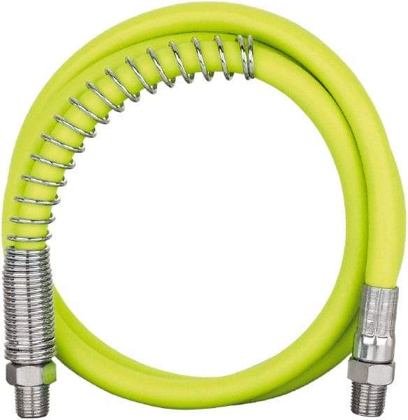 Legacy - 3' Long, 10,000 psi Operating Pressure, Rubber Grease Gun Hose - 1/8 NPT, 10,000 psi Burst Pressure - Industrial Tool & Supply