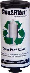 Made in USA - Trash Compactor/Crusher Carbon Filter Assembly - 4" Wide x 4" Long x 9" High, For Any 55 or 30 Gal Drum, 10004840 Aerovent Can Disposal Systems - Industrial Tool & Supply