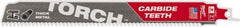 Milwaukee Tool - 9" Long x 1" Thick, Carbide Reciprocating Saw Blade - Straight Profile, 7 TPI, Toothed Edge, Universal Shank - Industrial Tool & Supply