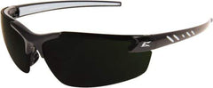 Edge Eyewear - Green Lenses, Frameless Safety Glasses - Scratch Resistant, Black Nylon Frame, Size Universal, Wrap Around - Industrial Tool & Supply
