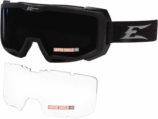 Edge Eyewear - Size Universal, Clear/Gray Polycarbonate Anti-Fog Lens, Safety Goggles - Indirect Vent, Black Nylon Frame - Industrial Tool & Supply