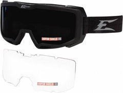 Edge Eyewear - Size Universal, Clear/Gray Polycarbonate Anti-Fog Lens, Safety Goggles - Indirect Vent, Black Nylon Frame - Industrial Tool & Supply