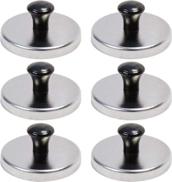 Mag-Mate - 2-5/8" Diam x 2-5/8" Long 1-1/8" Magnet Height, 80 Lb Max Pull Magnetic Print Holder - Round, 1.13" High, 41 Lb Average Magnetic Pull - Industrial Tool & Supply