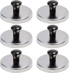 Mag-Mate - 2-5/8" Diam x 2-5/8" Long 1-1/8" Magnet Height, 80 Lb Max Pull Magnetic Print Holder - Round, 1.13" High, 41 Lb Average Magnetic Pull - Industrial Tool & Supply