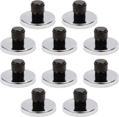 Mag-Mate - 1-15/64" Diam x 1-15/64" Long 11/64" Magnet Height, 15 Lb Max Pull Magnetic Print Holder - Round, 0.69" High, 7 Lb Average Magnetic Pull - Industrial Tool & Supply