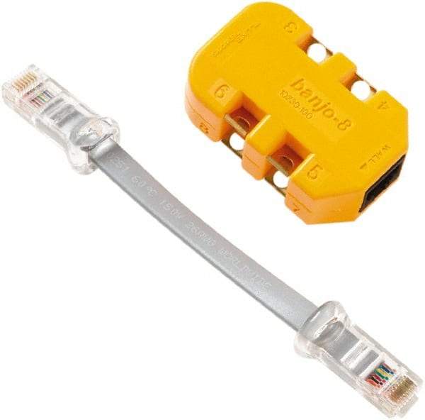 Fluke Networks - Yellow Electrical Test Equipment Modular Adapter - Use with Telephone Test Sets - Industrial Tool & Supply