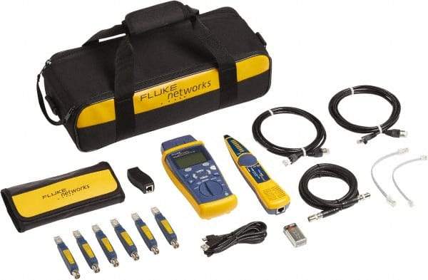 Fluke Networks - 18 Piece, Network Service Kit - Comes in Kit Bag - Industrial Tool & Supply