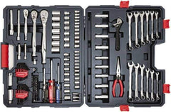 Crescent - 148 Piece 1/4, 3/8 & 1/2" Drive Mechanic's Tool Set - Comes in Blow Molded Case - Industrial Tool & Supply