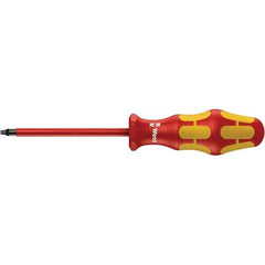 Wera - #1 Point, 3-1/8" Blade Length Insulated Screwdriver - 161mm OAL - Industrial Tool & Supply
