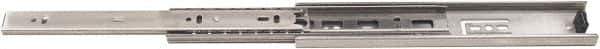 Sugatsune - 18" Slide Length, 18" Travel Length, 304 Stainless Steel Ball Bearing Slide - 100 Lb Capacity at Full Extension, Stainless Finish - Industrial Tool & Supply