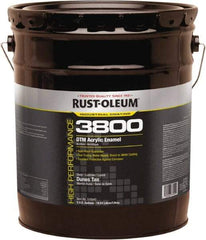 Rust-Oleum - 5 Gal Dunes Tan Gloss Finish Acrylic Enamel Paint - 150 to 270 Sq Ft per Gal, Interior/Exterior, Direct to Metal - Industrial Tool & Supply