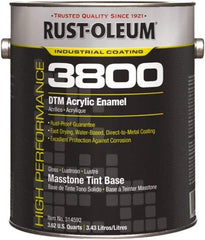 Rust-Oleum - 1 Gal Masstone Tint Base Gloss Finish Acrylic Enamel Paint - 150 to 270 Sq Ft per Gal, Interior/Exterior, Direct to Metal - Industrial Tool & Supply