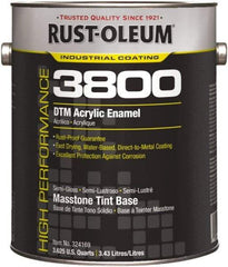 Rust-Oleum - 1 Gal Masstone Tint Base Semi Gloss Finish Acrylic Enamel Paint - 150 to 270 Sq Ft per Gal, Interior/Exterior, Direct to Metal - Industrial Tool & Supply