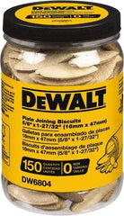 DeWALT - Size 0 Biscuits - 150 Pieces, Tube - Industrial Tool & Supply