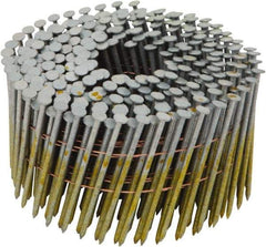 Stanley Bostitch - 11 Gauge 0.099" Shank Diam 2-1/2" Long Framing Nails for Power Nailers - Steel, Galvanized Finish, Smooth Shank, Coil Wire Collation, Round Head, Diamond Point - Industrial Tool & Supply