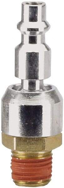 Stanley Bostitch - 1/4 Male NPT Pneumatic Hose Swivel Fitting - 1/4" ID, Steel Zinc Plated, Industrial Interchange, 1/4" Body Diam - Industrial Tool & Supply