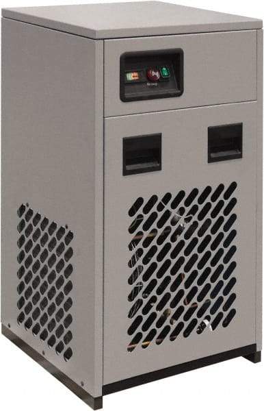 Alpha-Pure - 3 hp, 1/2" Pipe, 10 CFM Refrigerated Compressed Air Dryer - FNPT End Connections, 230 Max psi, 3.07 Amp, 0.38 kw, 115 Volt, 18" Long x 19" Wide x 30" High, Closed Auto Drain - Industrial Tool & Supply