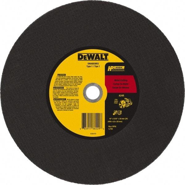 DeWALT - 16" 24 Grit Aluminum Oxide Cutoff Wheel - 5/32" Thick, 20mm Arbor, 4,700 Max RPM, Use with Chop Saws - Industrial Tool & Supply
