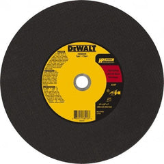 DeWALT - 14" 24 Grit Aluminum Oxide Cutoff Wheel - 1/8" Thick, 20mm Arbor, 5,500 Max RPM, Use with Chop Saws - Industrial Tool & Supply